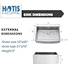 Hotis 33 Inch Farmhouse Sink, Stainless Steel Farmhouse Kitchen Sink, 16 Gauge 9 Inch Deep Undermount Apron Front Farm Sinks, 33x22 Inch Brushed Nickel Single Bowl