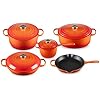 Le Creuset Enameled Cast Iron Signature, 9-Piece Cookware Set, Peche