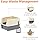 Amazon Basics Large Cat Litter Box with High Sides, Open Top for Easy Access, Includes Scoop with Storage, 19" x 15" x 11.75", Grey/Beige