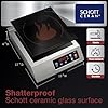 ChangBERT Portable Induction Cooktop 1800W NSF Certified Commercial Range Powerful Countertop Burner Pro Chef Professional Hot Plate Premium Stainless Steel Housing Schott Glass 10 Hours Timer