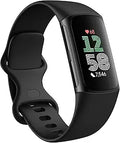 Fitbit Charge 6 Fitness Tracker with Google Apps - Heart Rate on Exercise Equipment - 3-Month Google Health Premium Membership Included - Health Tools - Obsidian/Black - Small&Large Bands Included