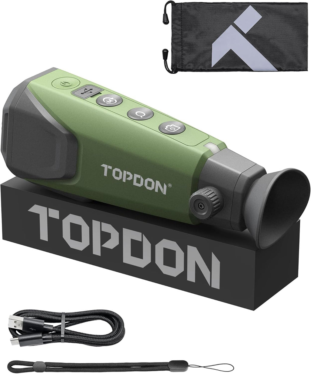 TOPDON Thermal Imaging Monocular TS004, 320x240 TISR Thermal monocular 13mm, 50Hz, 32G RAM, 11-Hour Battery Life, for Night Vision Outdoor Exploration, Wildlife Viewing, Hunting