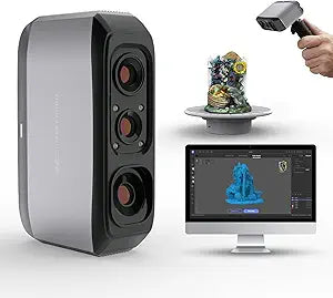 3DMakerpro 3D Scanner for 3D Printing, Handheld 3D Printer Scanner 0.05mm Precision, 10FPS Scanning Speed for Medium Object, Support for Android/iOS/Win/MacOS, Moose Lite Premium Kit