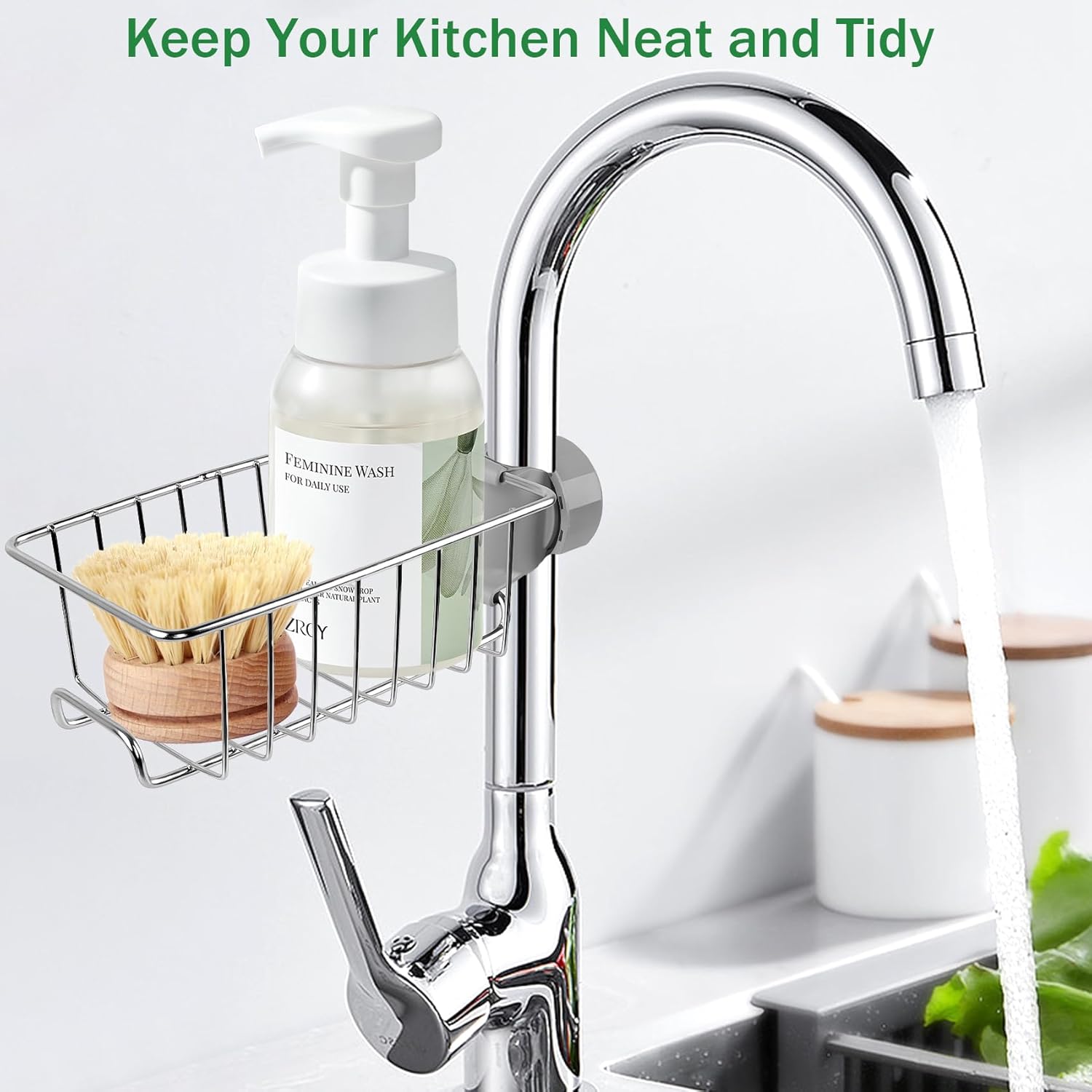 Shower Caddy Shelf No Drill 2 Pcs, Stainless Steel Shower Shelves for Riser Rail 18-27mm, Rustproof Storage Rack Hanging Bathroom Organiser for Shampoo Soap, Kitchen Toilet, Silver