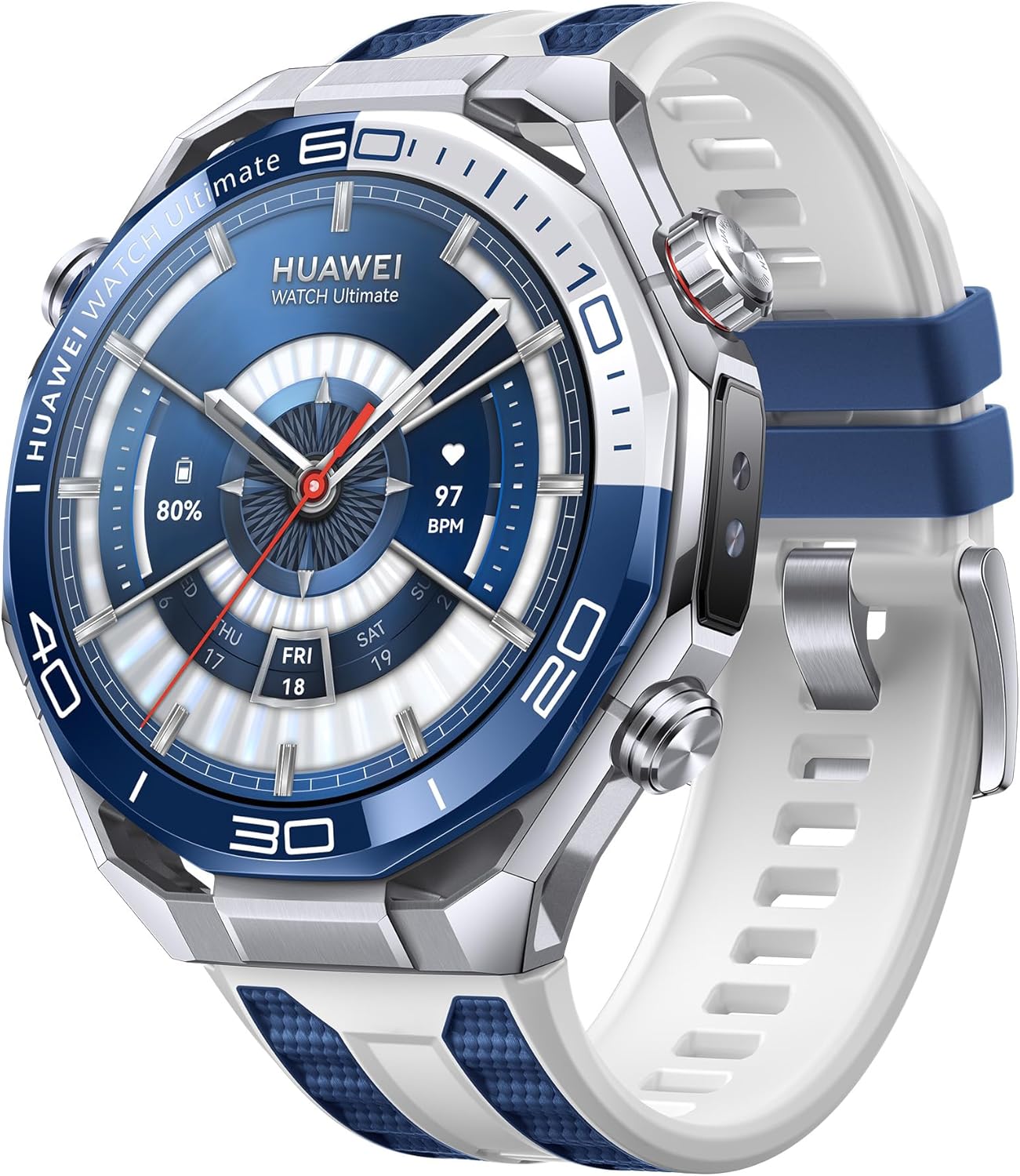 HUAWEI WATCH Ultimate 2 Smart Watch, GPS, Zirconium-based Liquid Metal Case, 150-Meter Diving Watch, Sonar-based Underwater Communication, Accurate Health Monitor, eSIM Cellular Calling, Blue